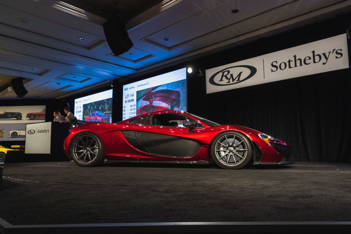 2015 McLaren P1 offered at RM Sotheby’s Amelia live auction 2019